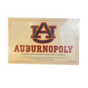 1987 Auburn University Tigers Auburn-Opoly Board Game Auburnopoly - 3rd Edition